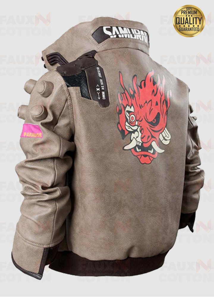 Cyberpunk 2077 Samurai Unisex Leather Jacket